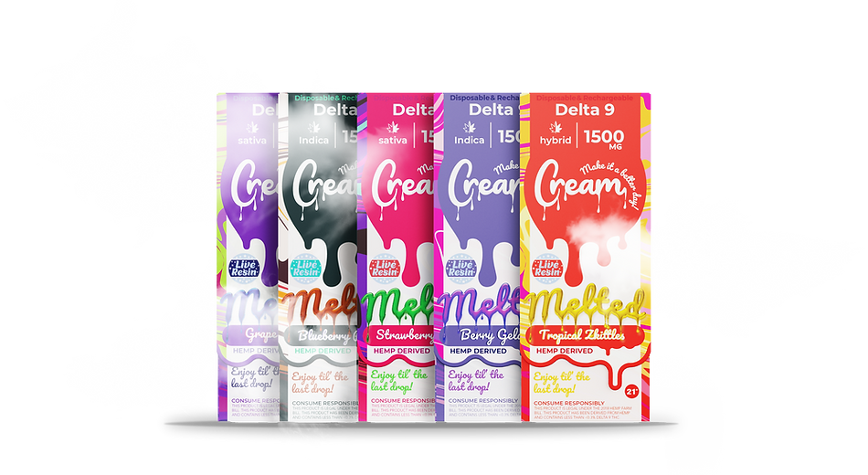 Wholesale Cream Melted Series Delta 9 1.5g - Pak Of 5