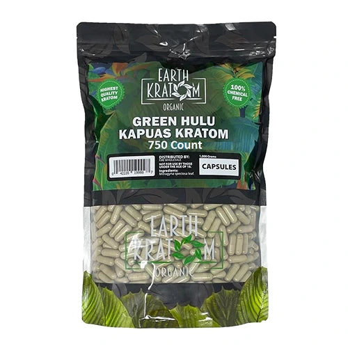 Earth Kratom Green Hulu Kapuas 750ct