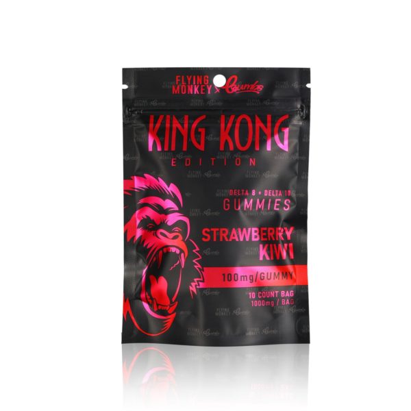 Wholesale King Kong Edition D8 D10 Gummies 100mg (Flying Monkey) - Pack Pack Of 10