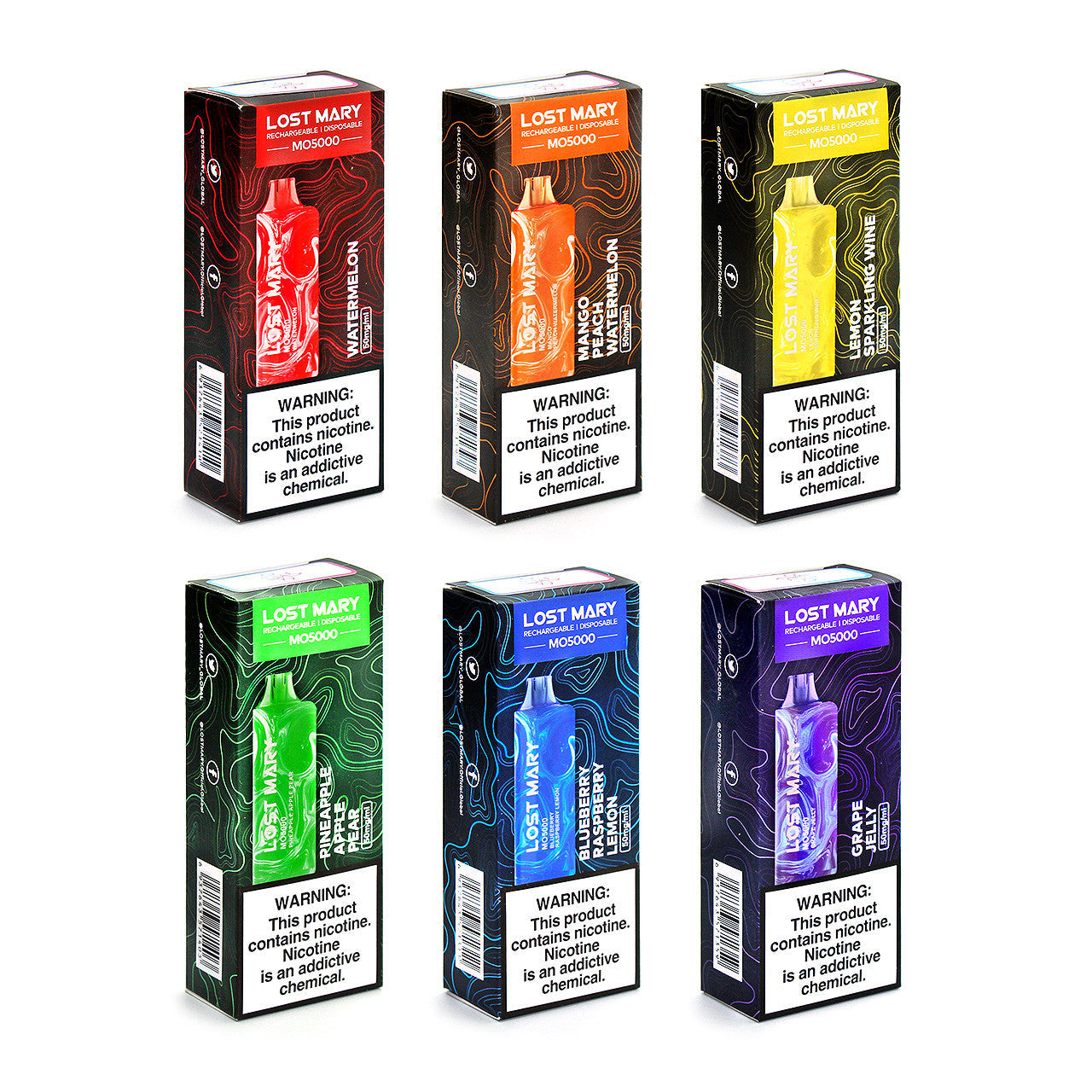 Wholesale Lost Mary Mo5000 Disposable Vape Kit 5000 Puffs 13.5ml | Pack Of 5