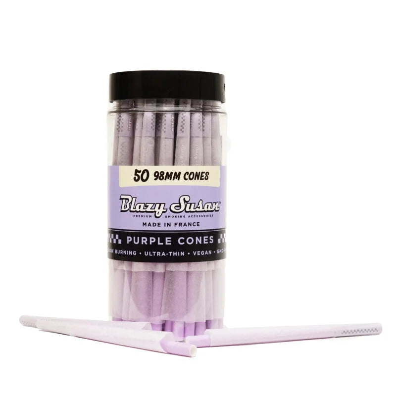 Blazy Susan Purple 98mm Cones 25CT